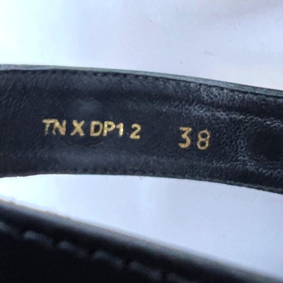 Valentino Garavani Roman Stud Black Leather Platform Sandals – Size 38 - Picture 7 of 9